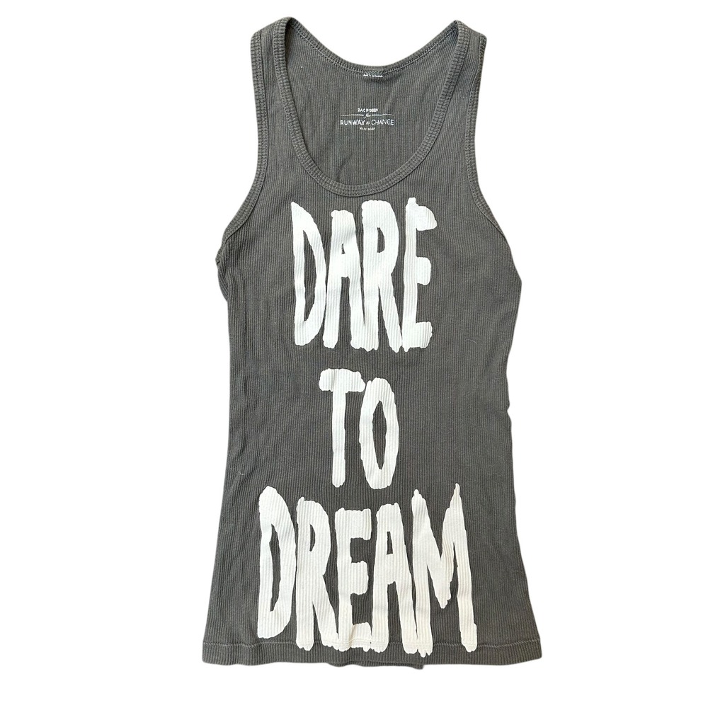 Zac Posen Runway To Change Tank Top - Gray Limited Edition Designer Artsy Edgy S